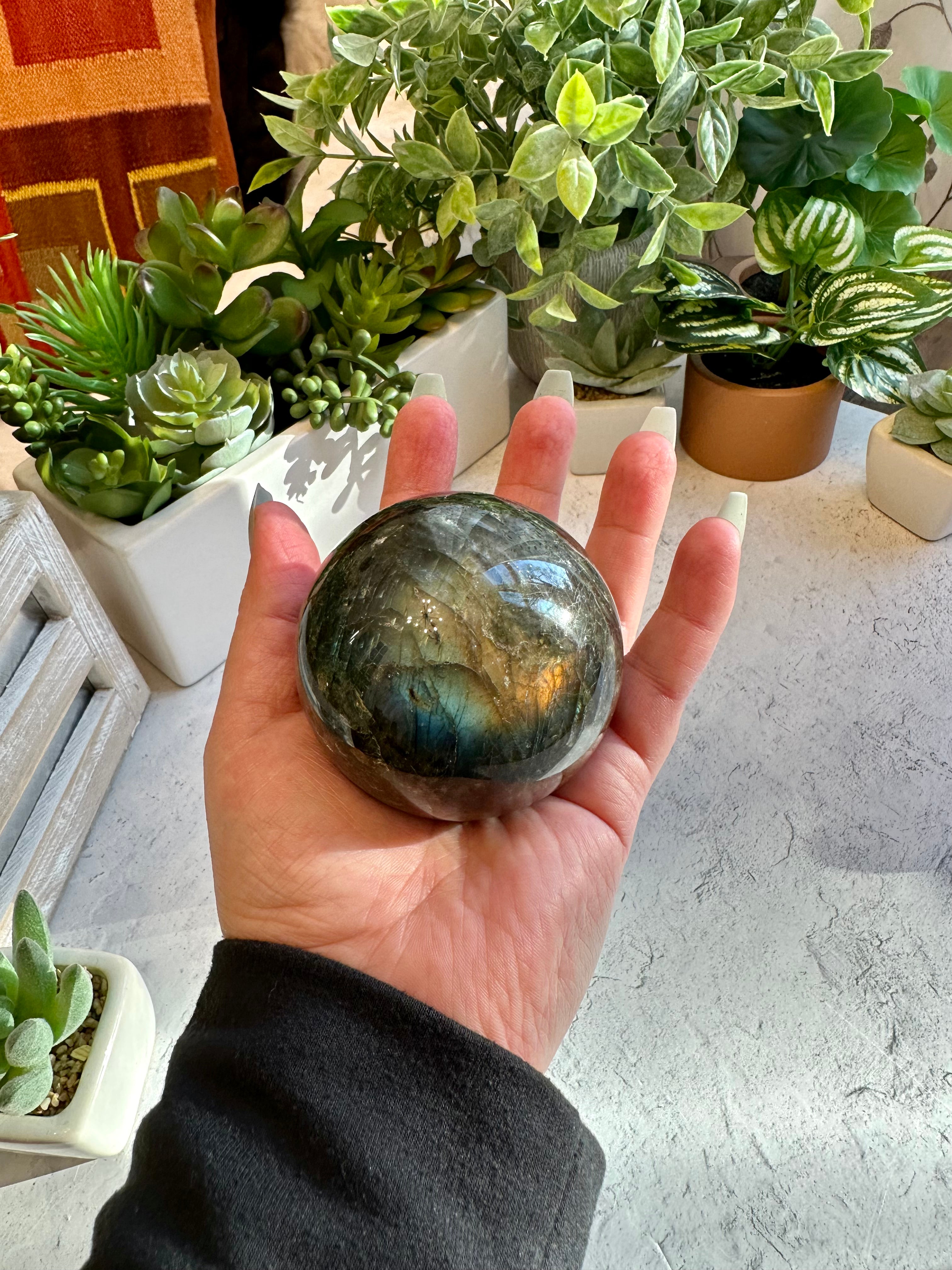 Labradorite spheres from Madagascar