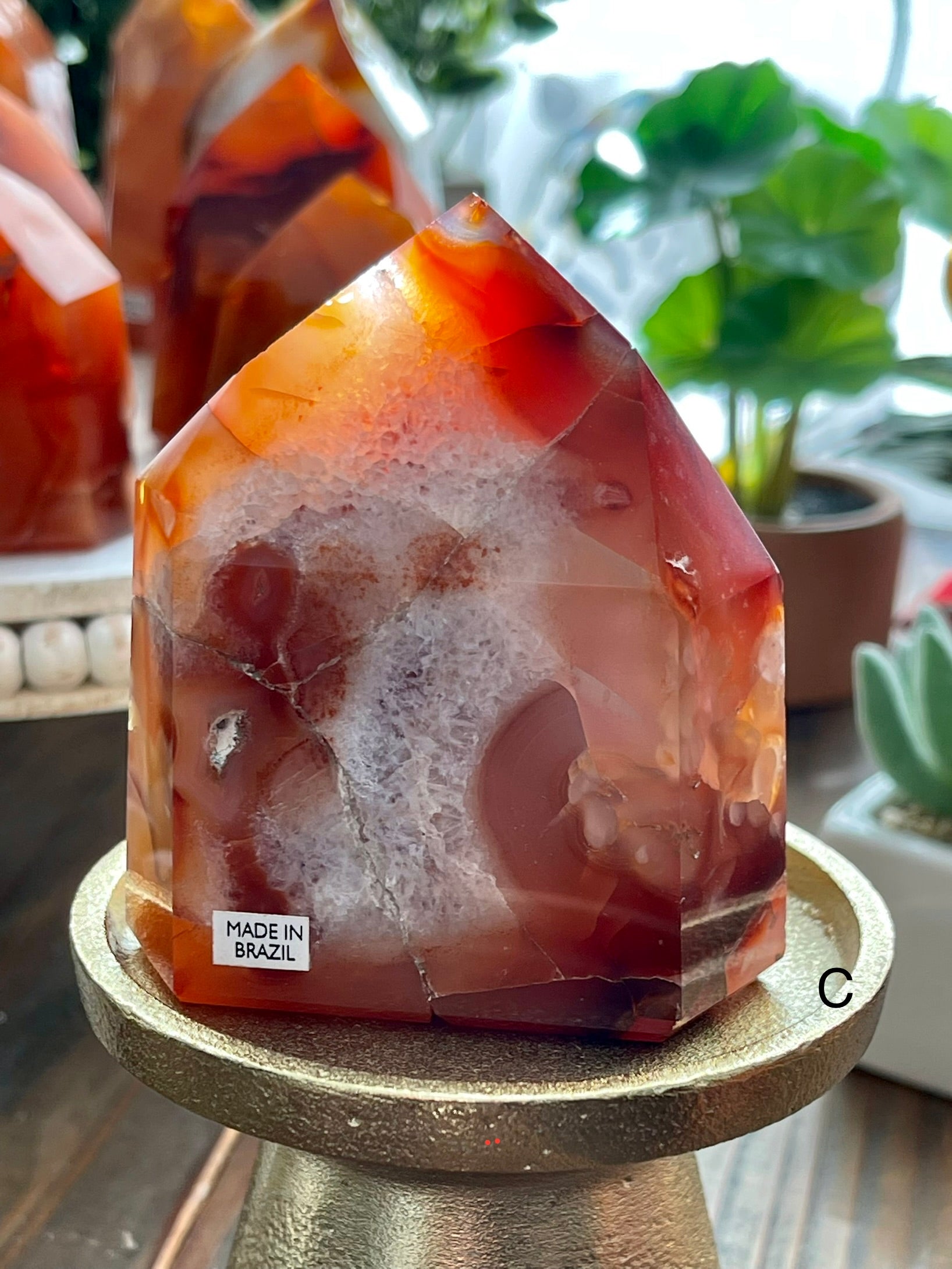 Carnelian Polished Towers from Brazil