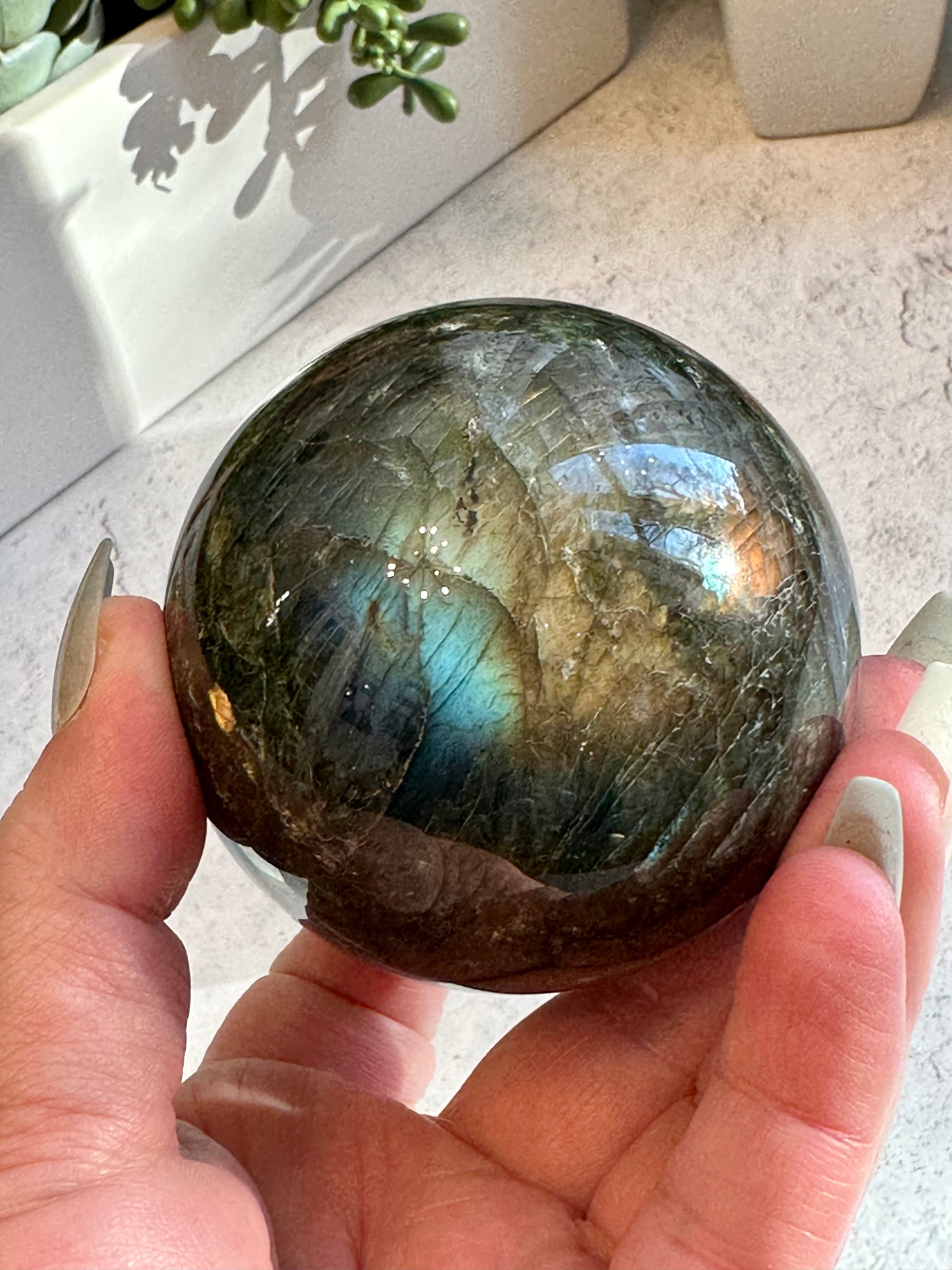 Labradorite spheres from Madagascar