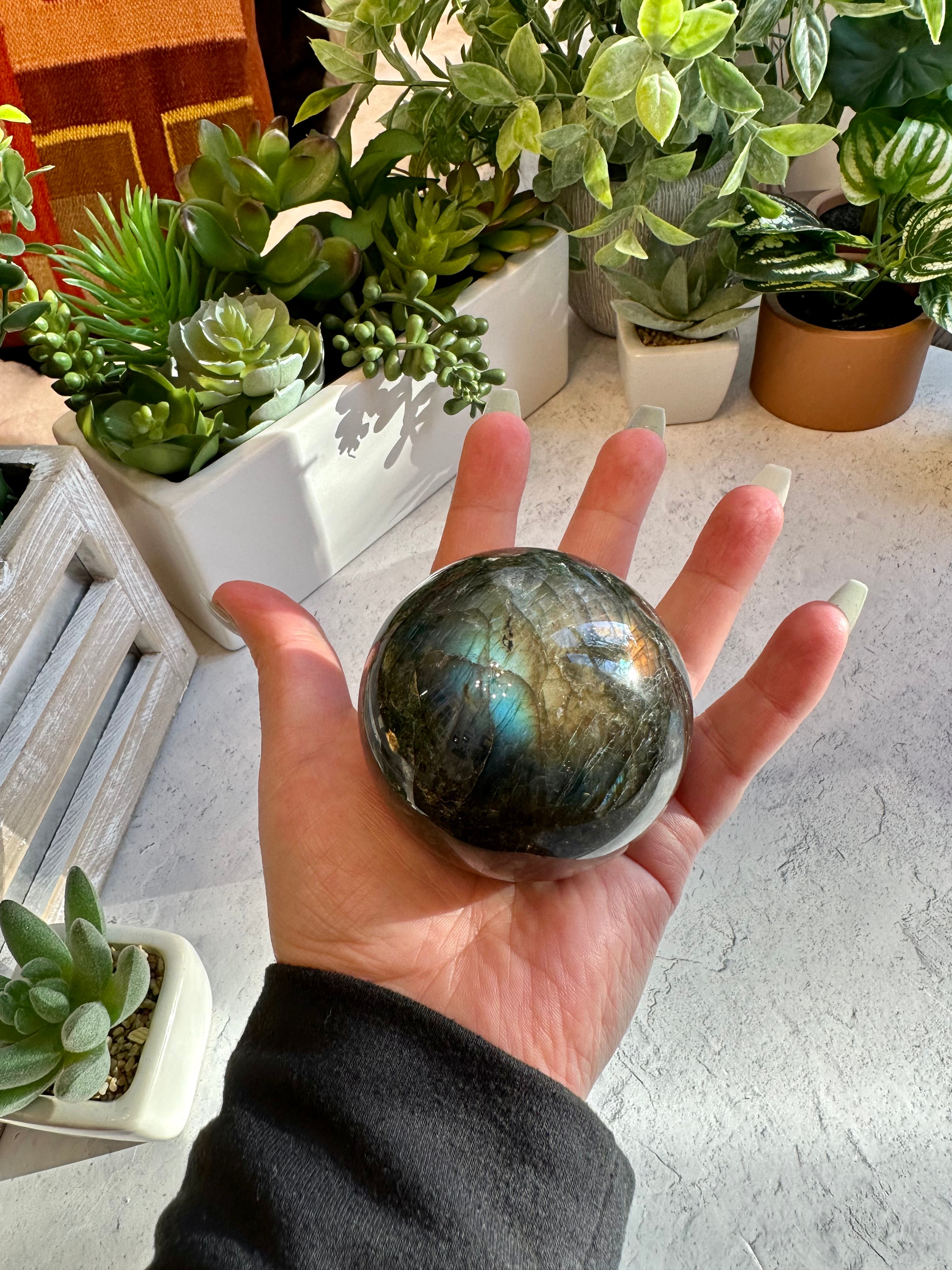 Labradorite spheres from Madagascar