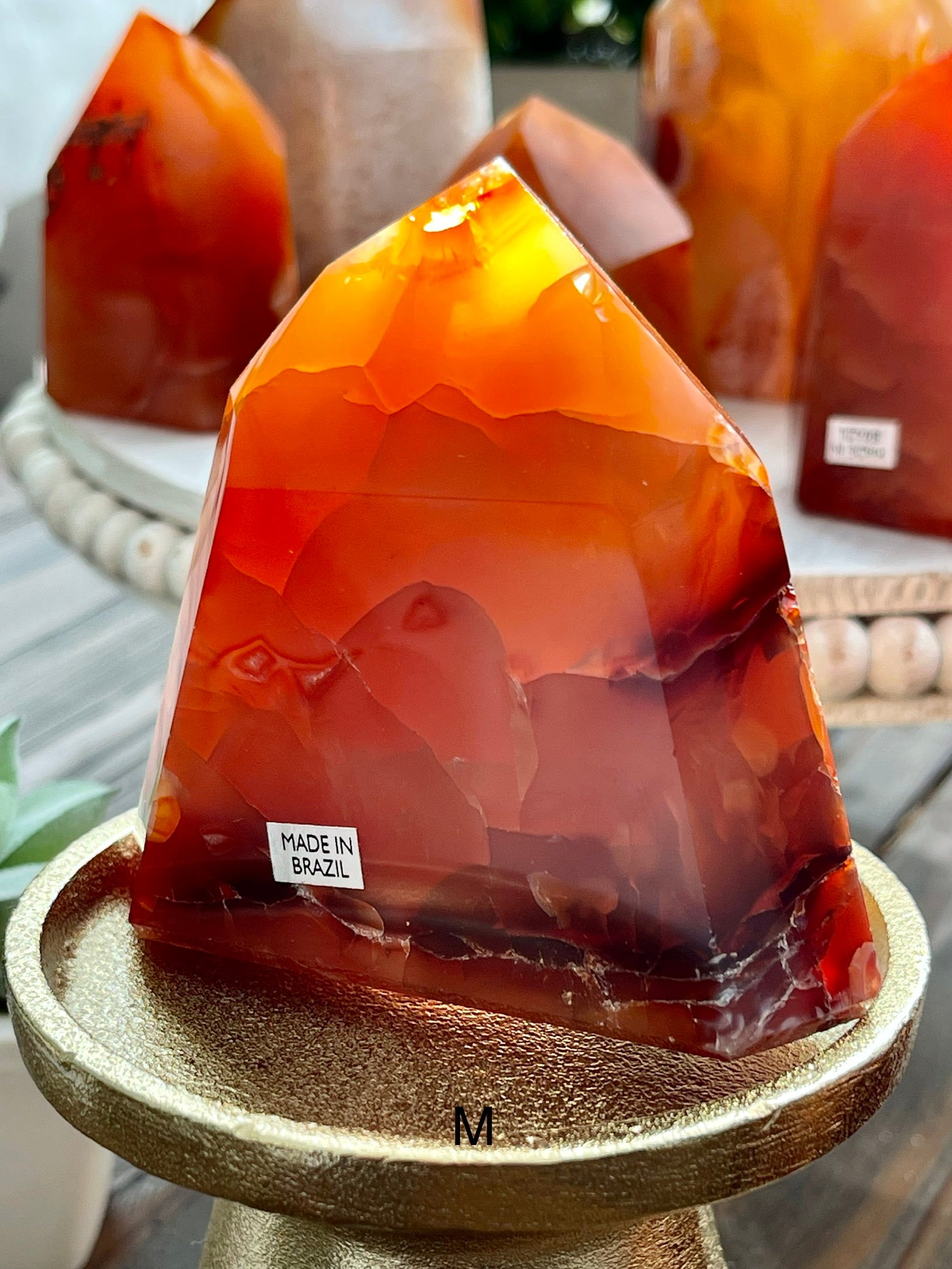 More Carnelian Polished Towers from Brazil