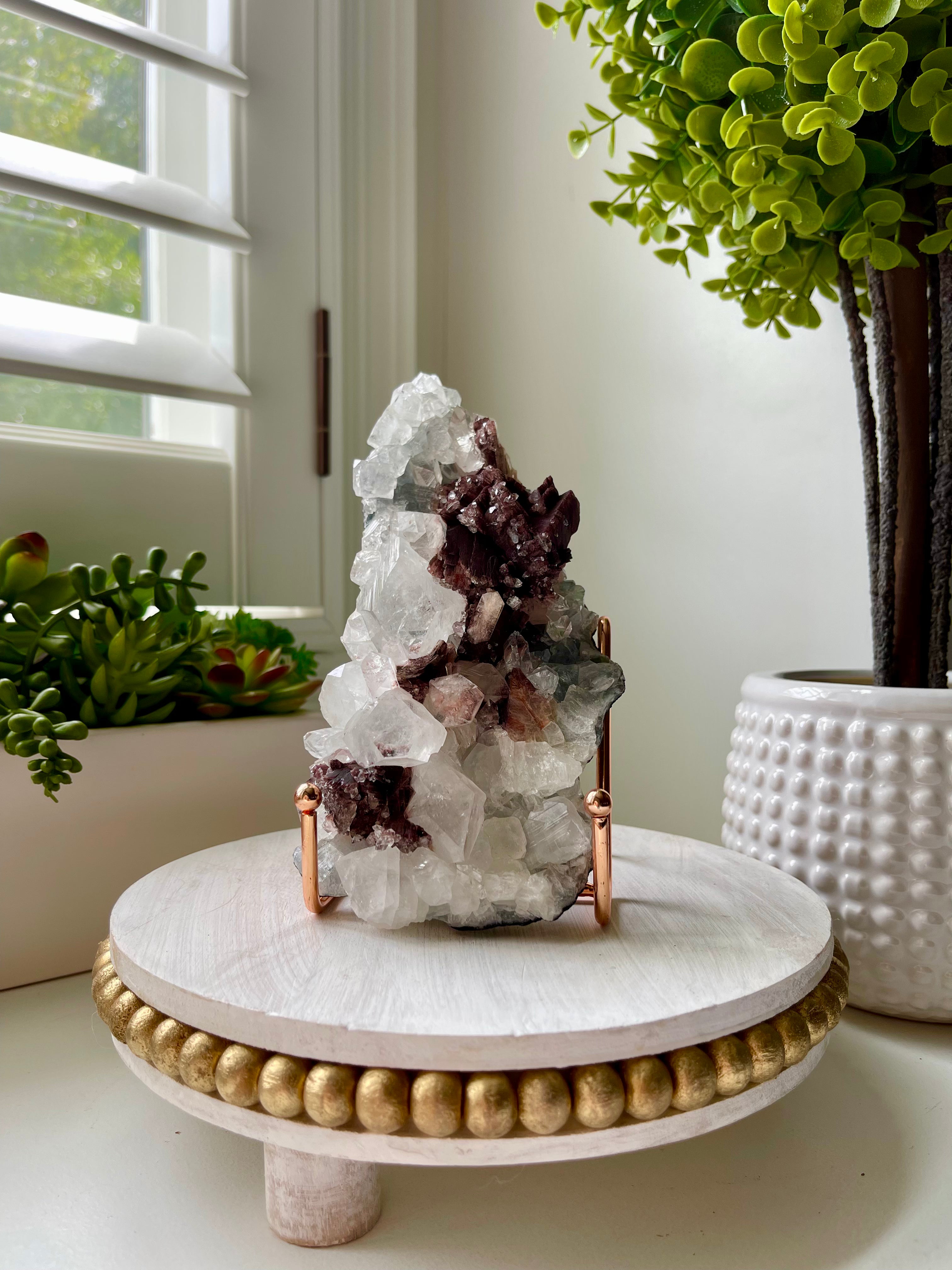 Rare Apophyllite with Heulandite cluster. High grade collector-grade cluster from India 423gr.