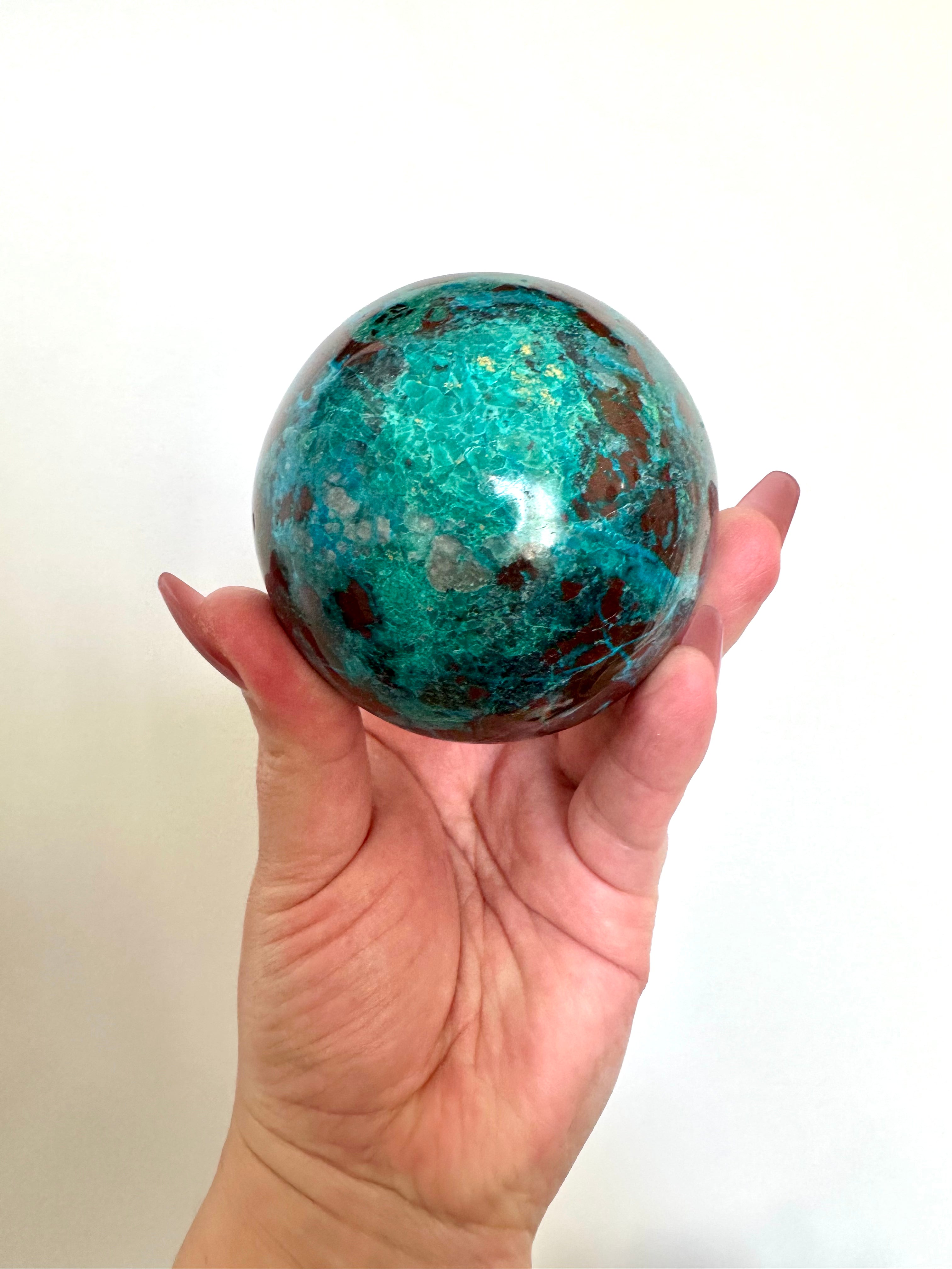 Large Chrysocolla Spheres from Peru