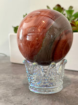 Crystal Crown Sphere Stands. Aura Crown Glass Sphere Display Holders