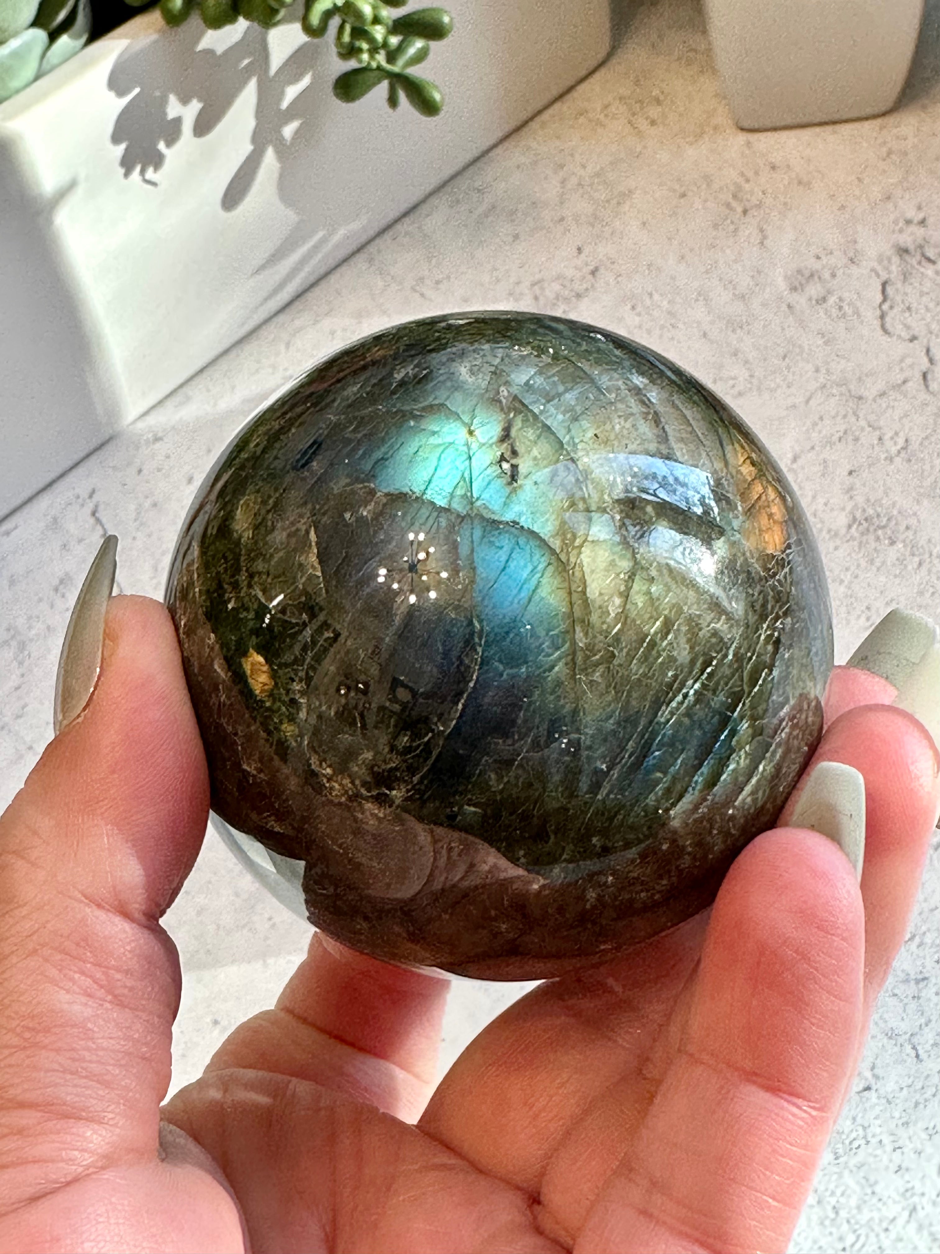 Labradorite spheres from Madagascar