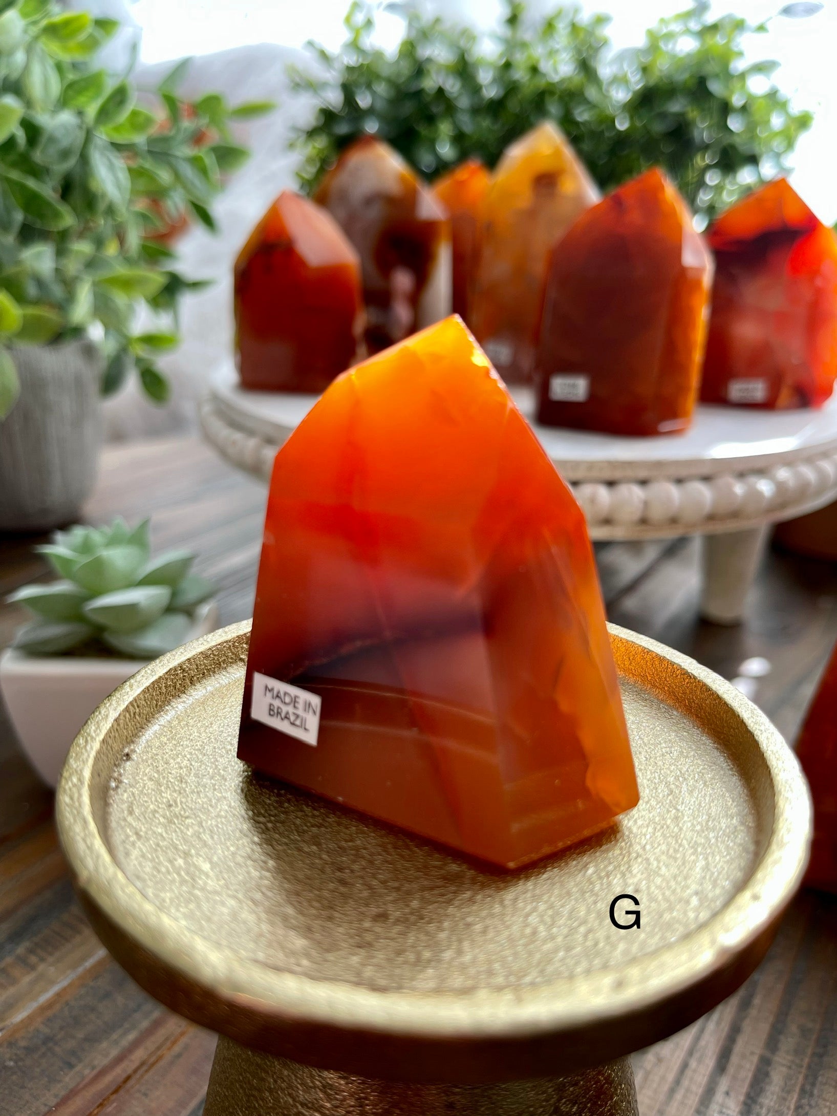 More Carnelian Polished Towers from Brazil