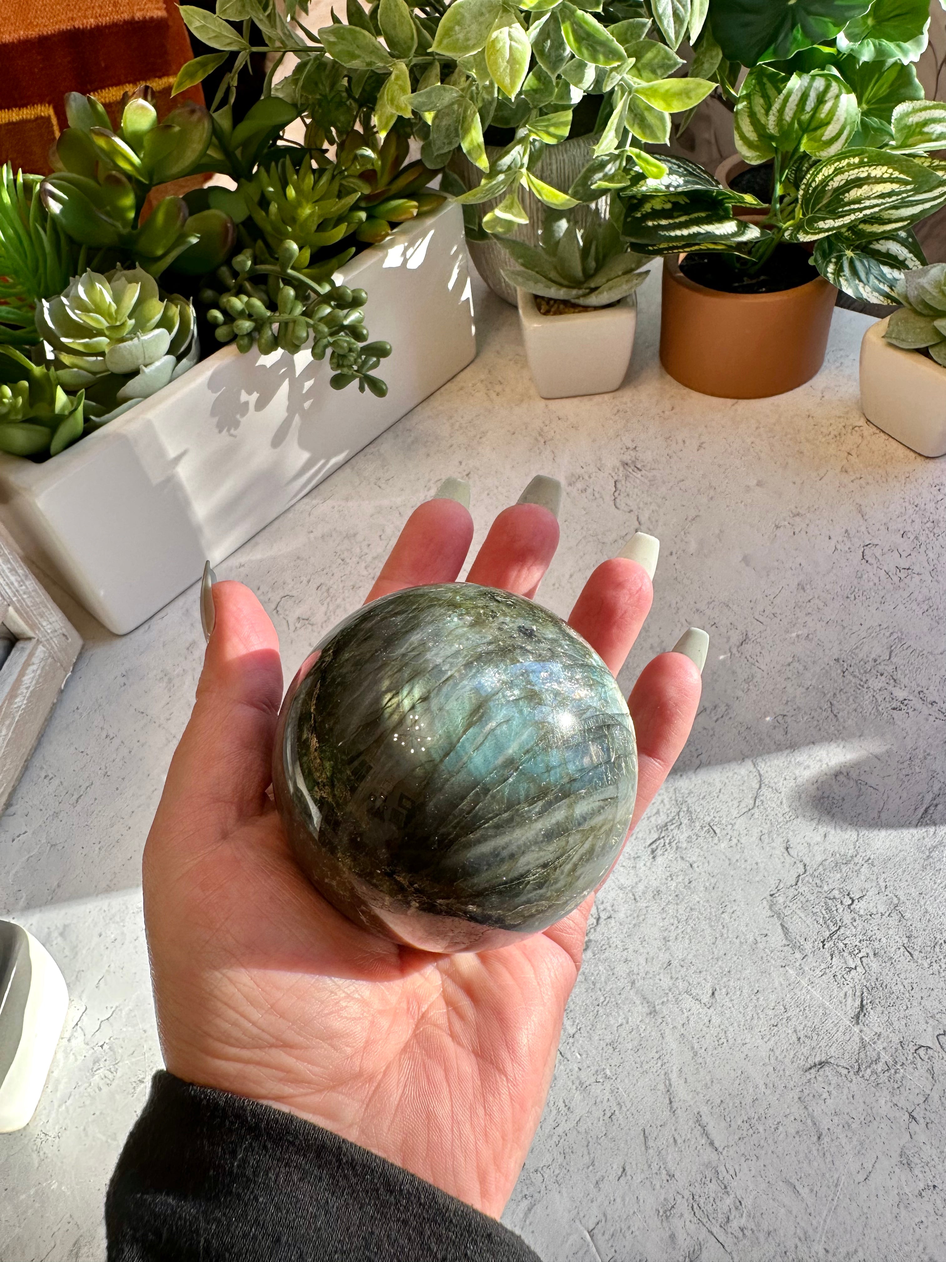 Labradorite spheres from Madagascar