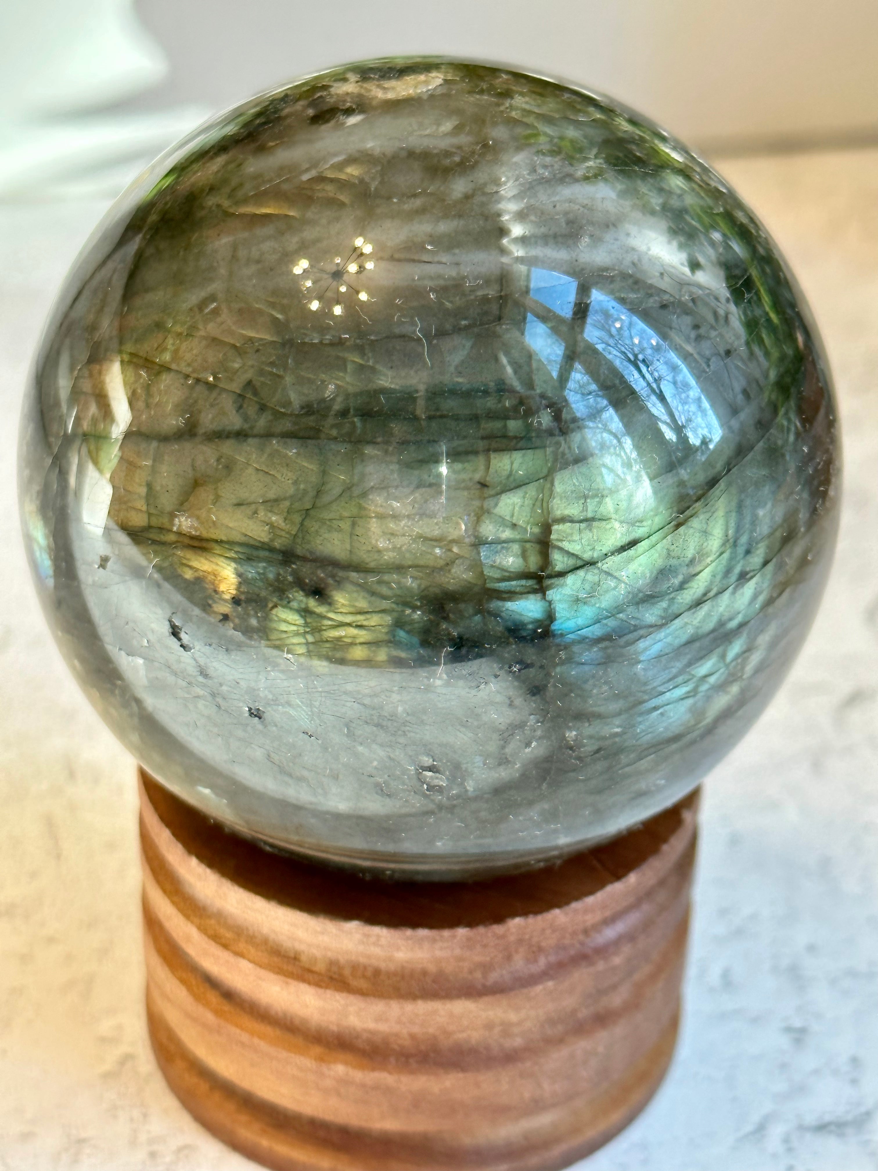 Labradorite spheres from Madagascar