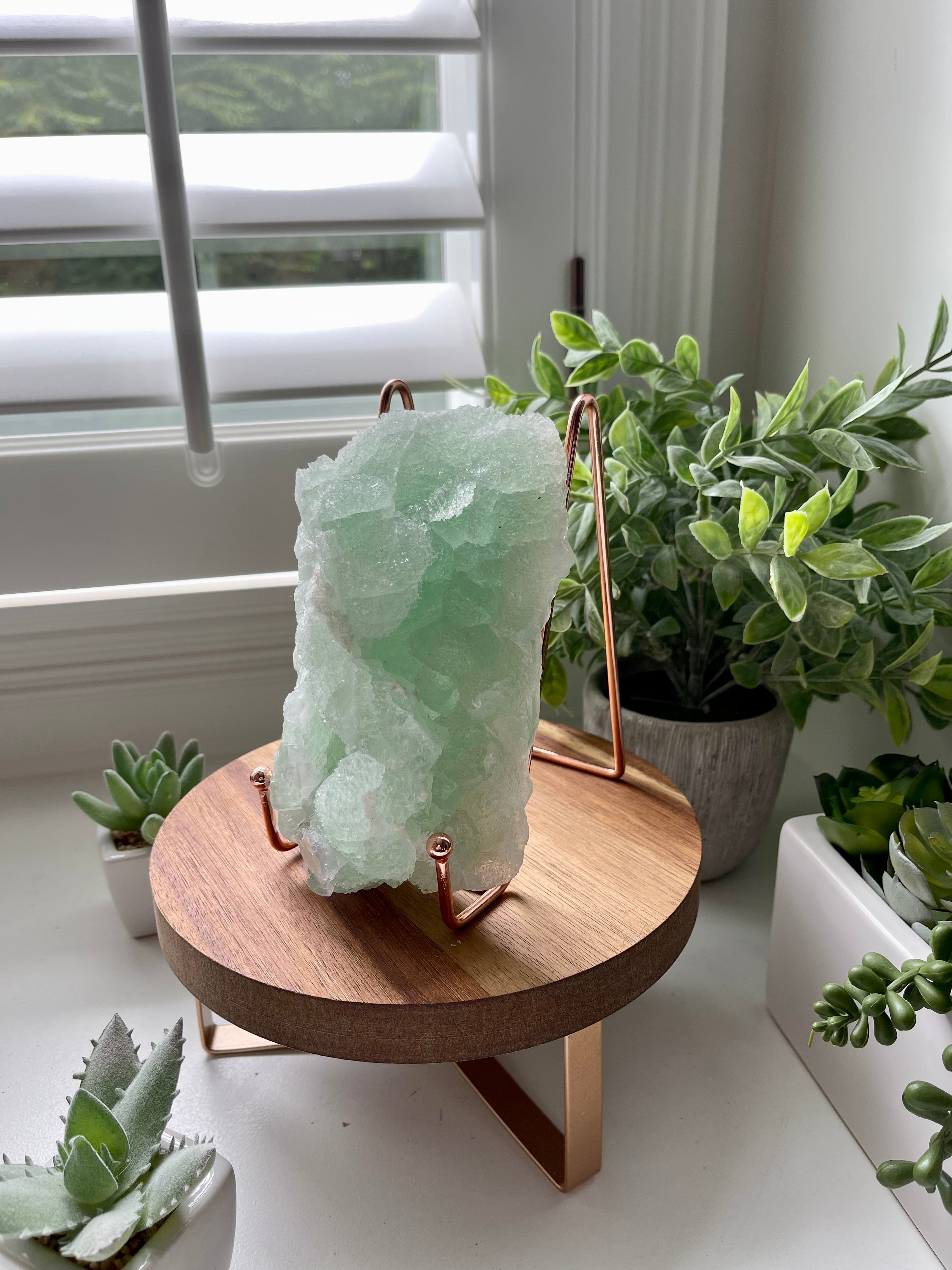 Large Mint green Natural Fluorite Cluster