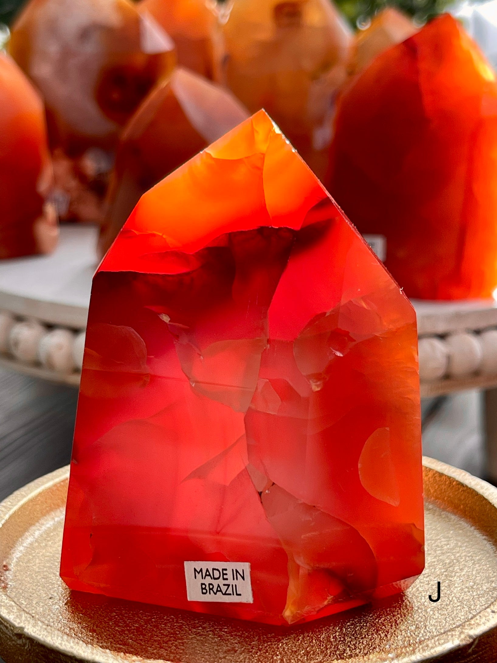 More Carnelian Polished Towers from Brazil