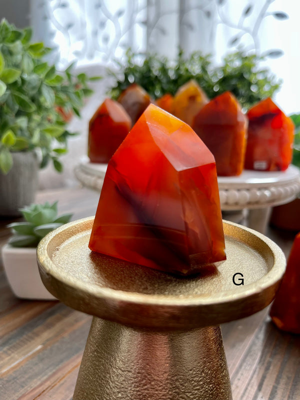 More Carnelian Polished Towers from Brazil