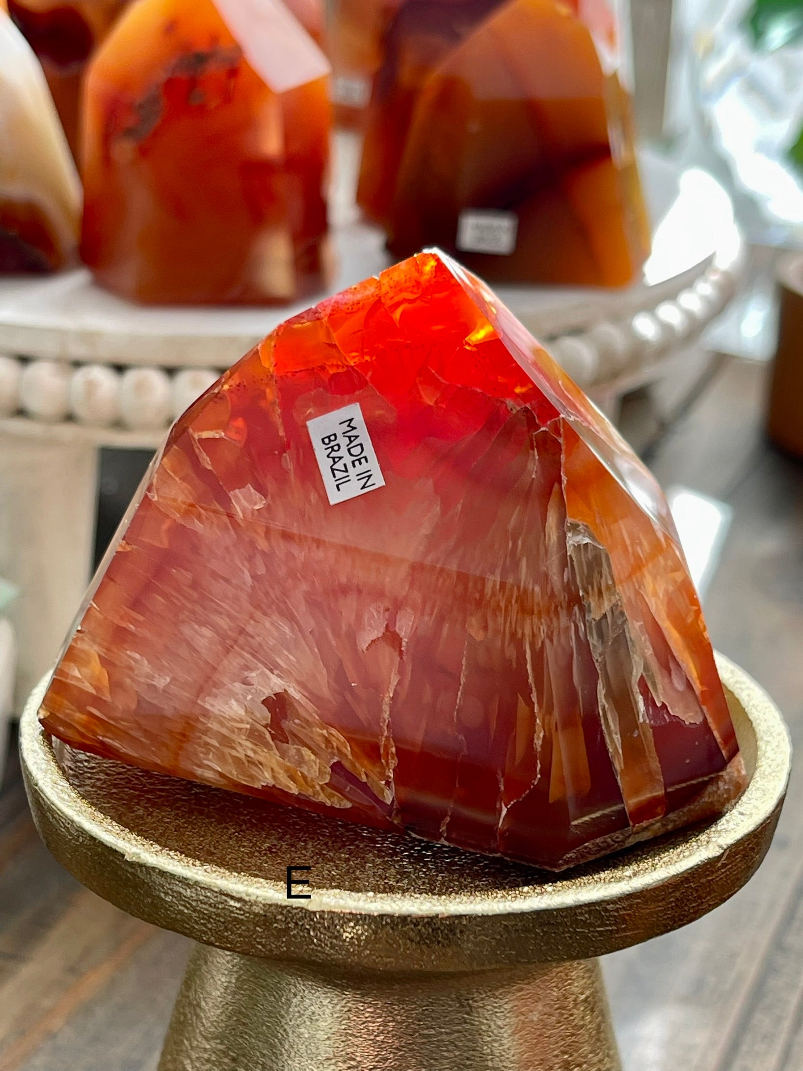 Carnelian Polished Towers from Brazil