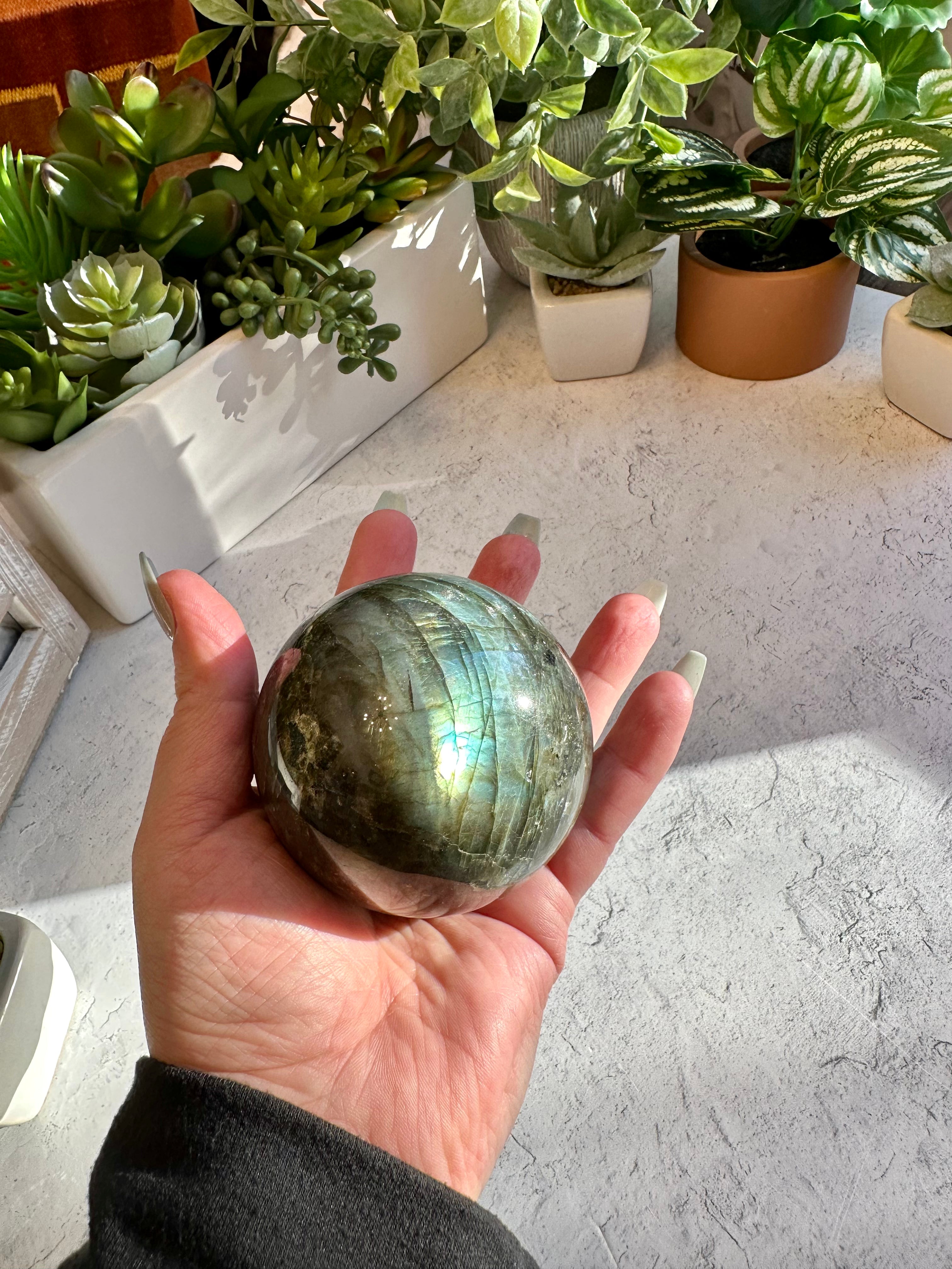 Labradorite spheres from Madagascar