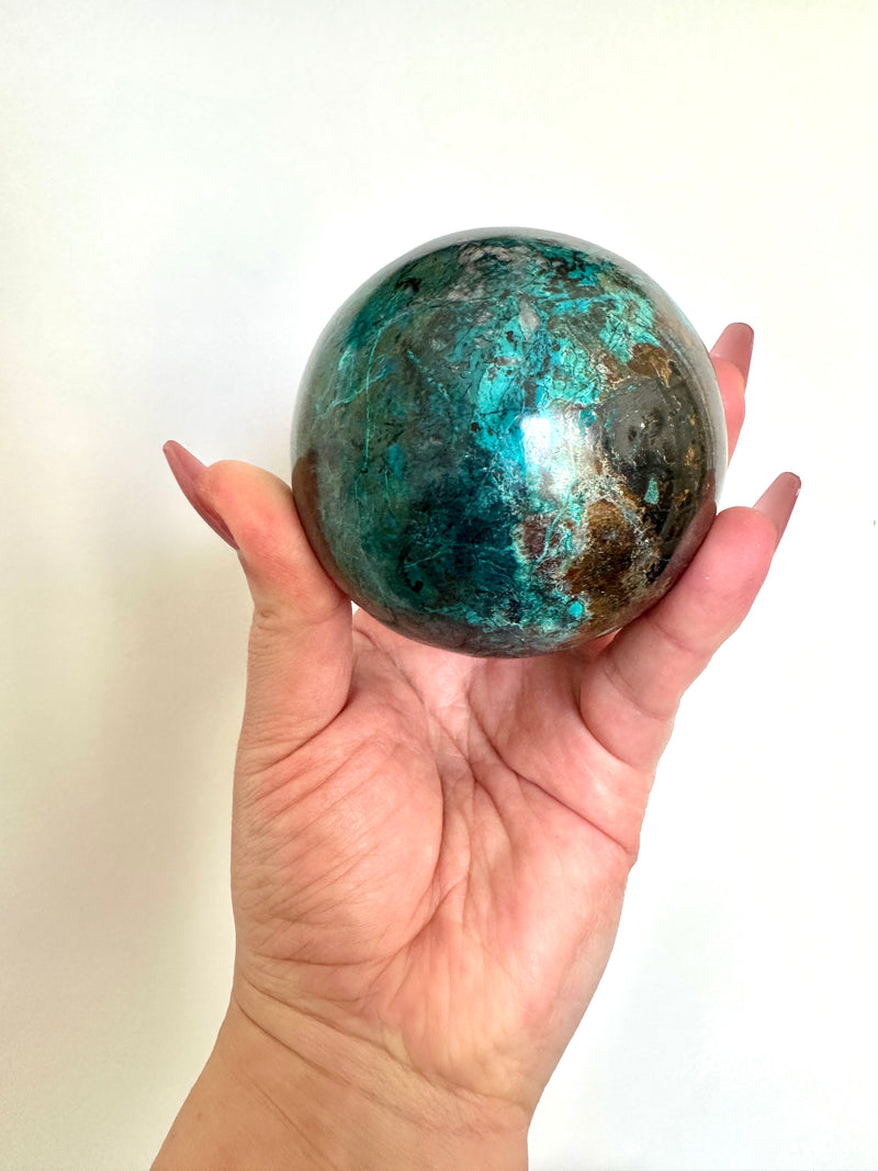 Large Chrysocolla Spheres from Peru