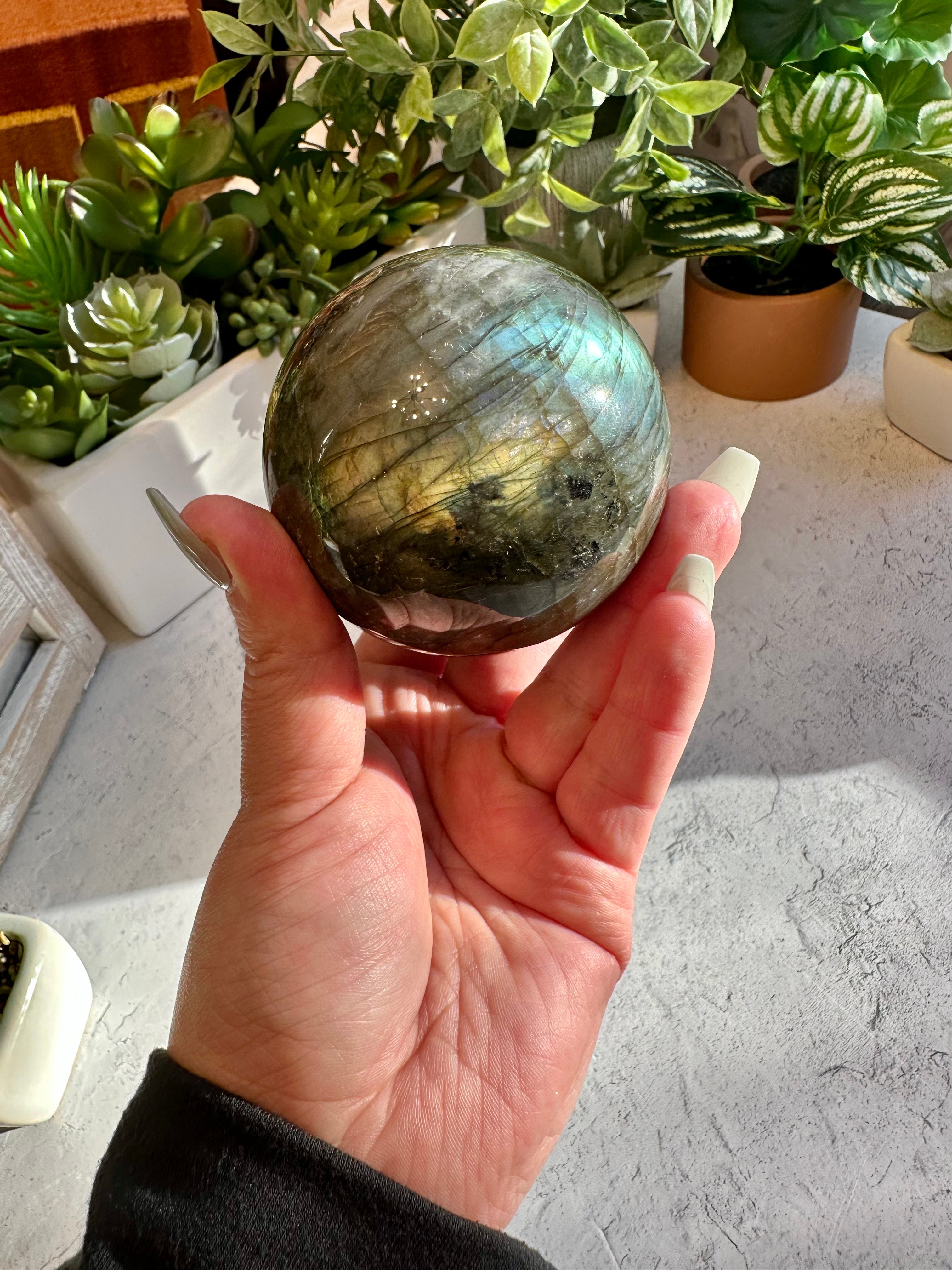 Labradorite spheres from Madagascar