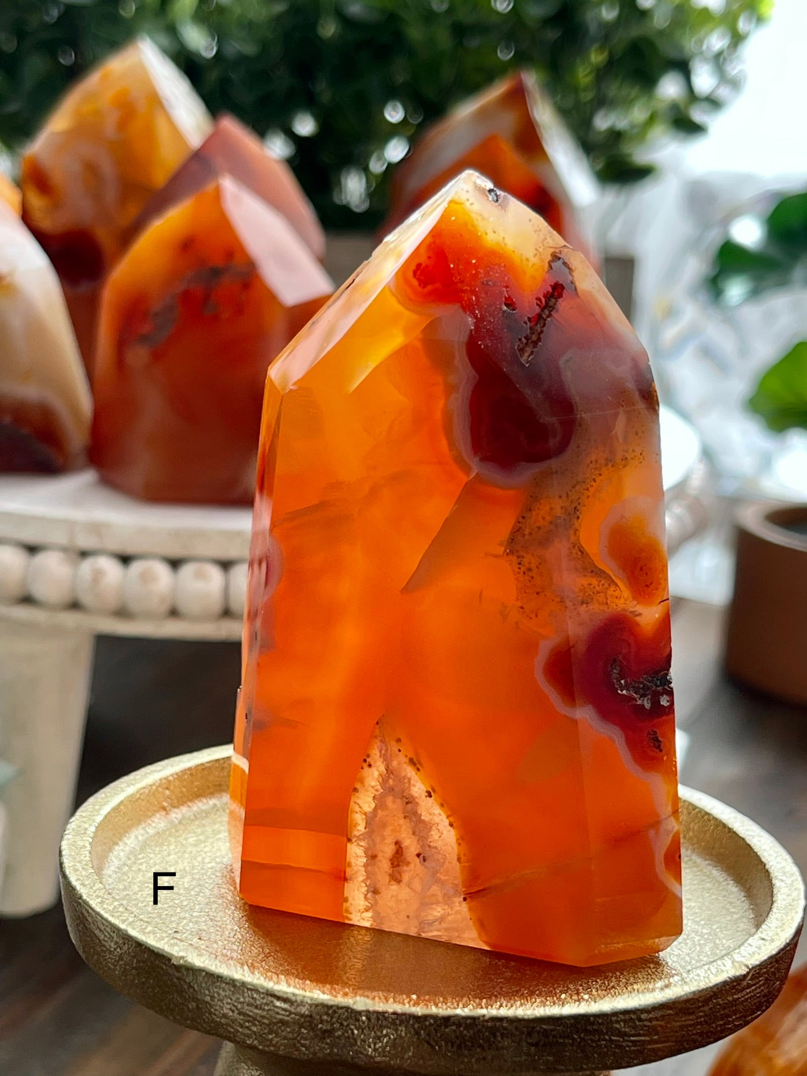 Carnelian Polished Towers from Brazil