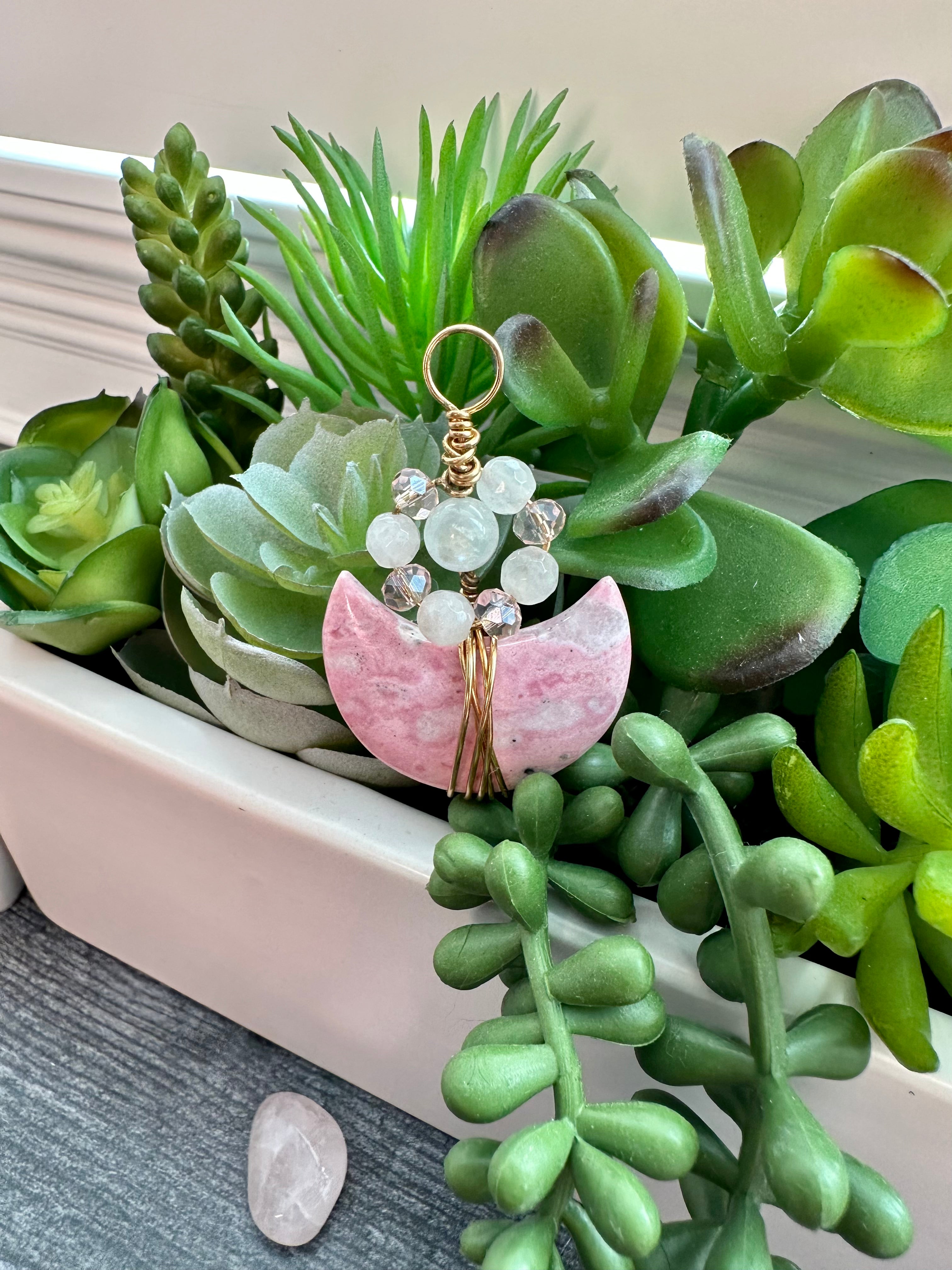 Rhodonite Hand-Wired Pendants