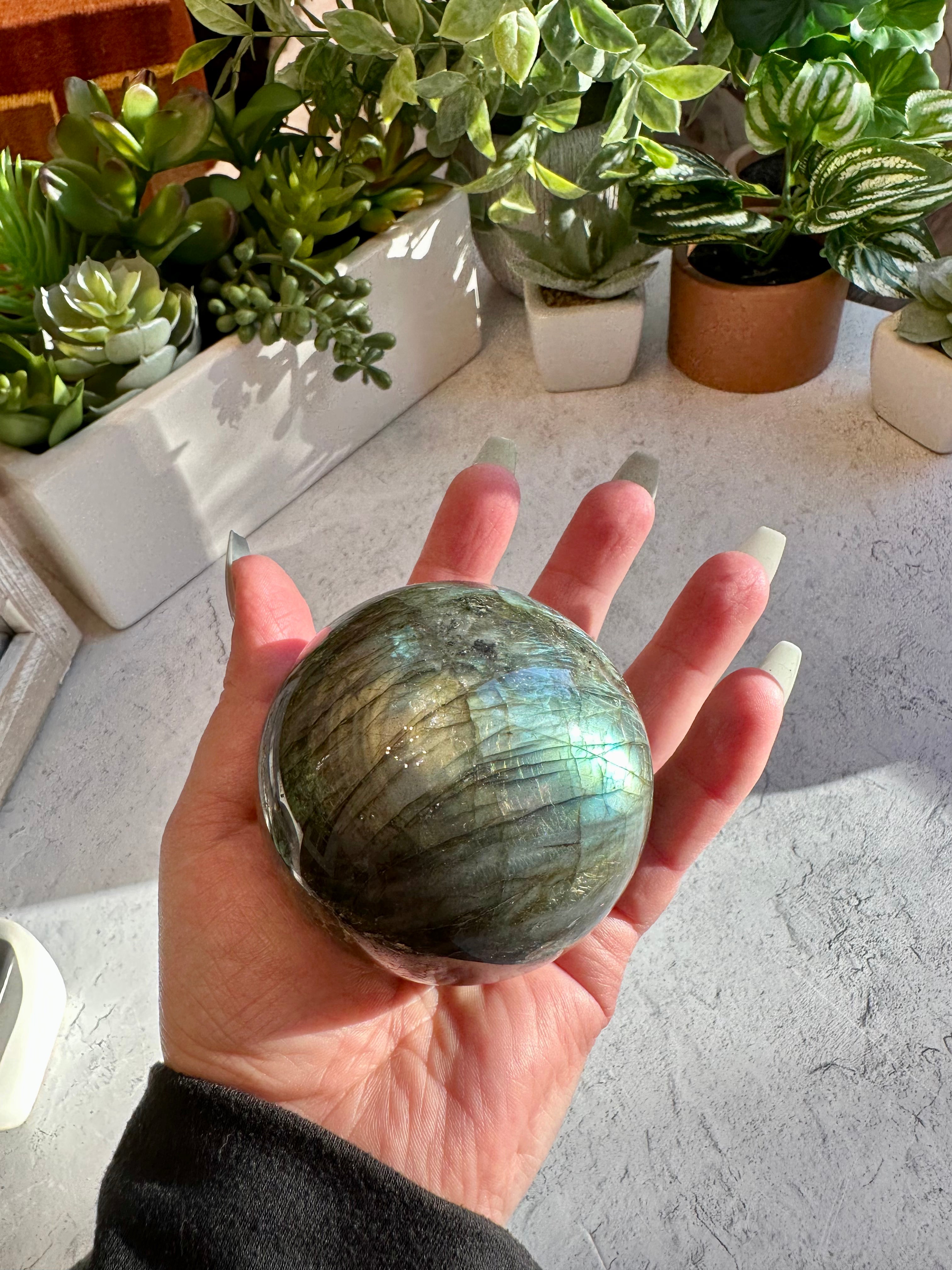 Labradorite spheres from Madagascar