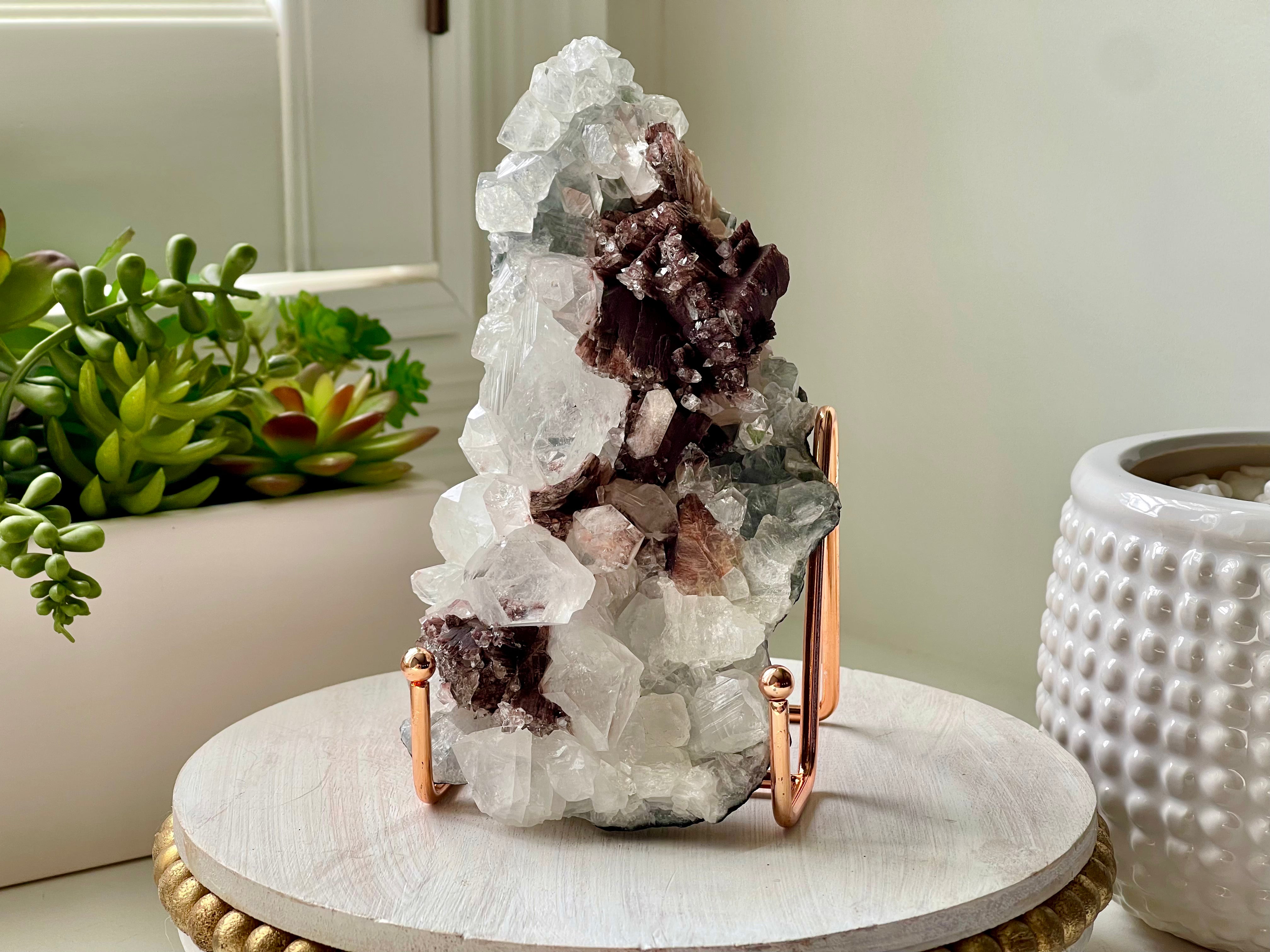 Rare Apophyllite with Heulandite cluster. High grade collector-grade cluster from India 423gr.