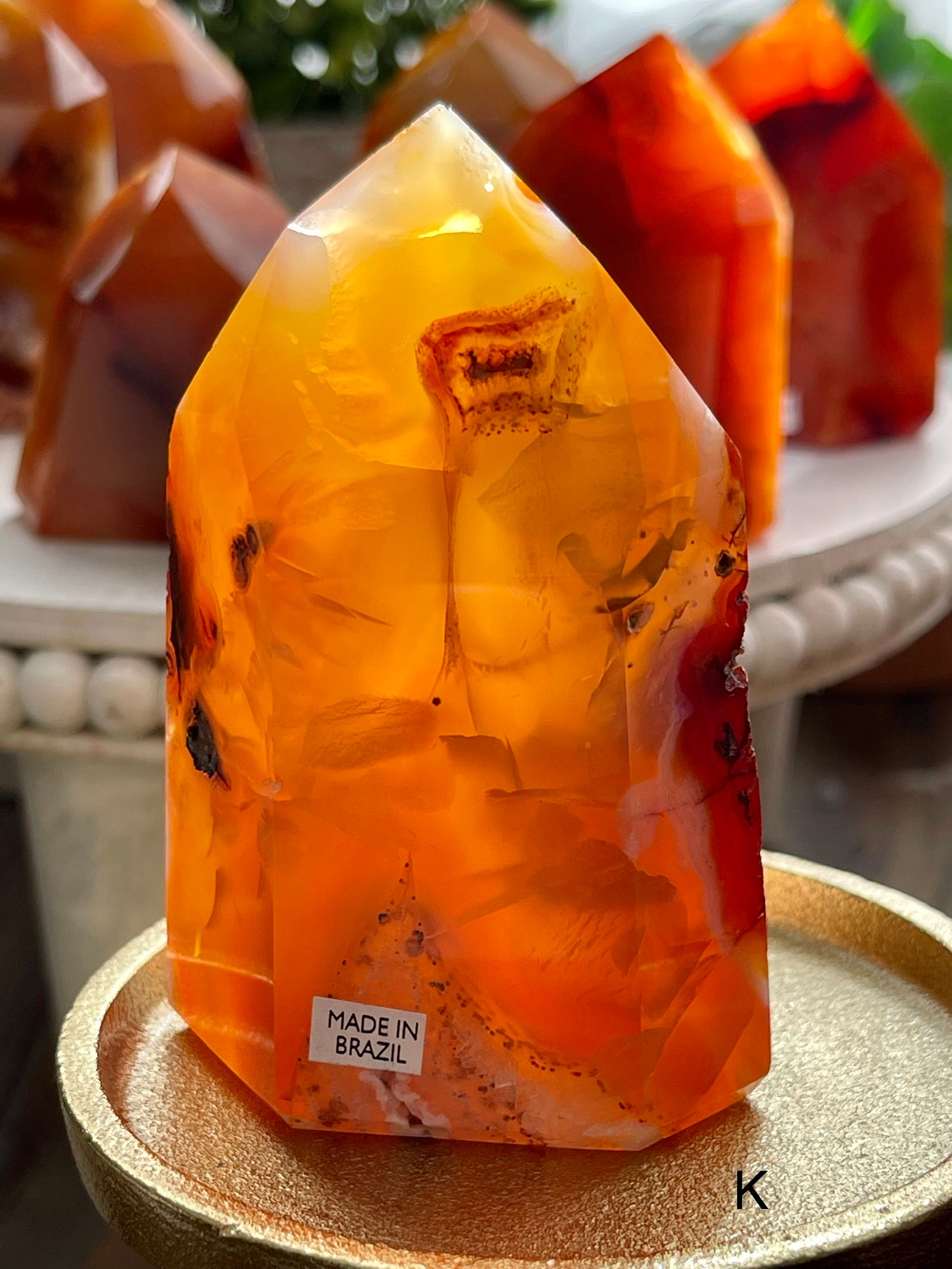 More Carnelian Polished Towers from Brazil