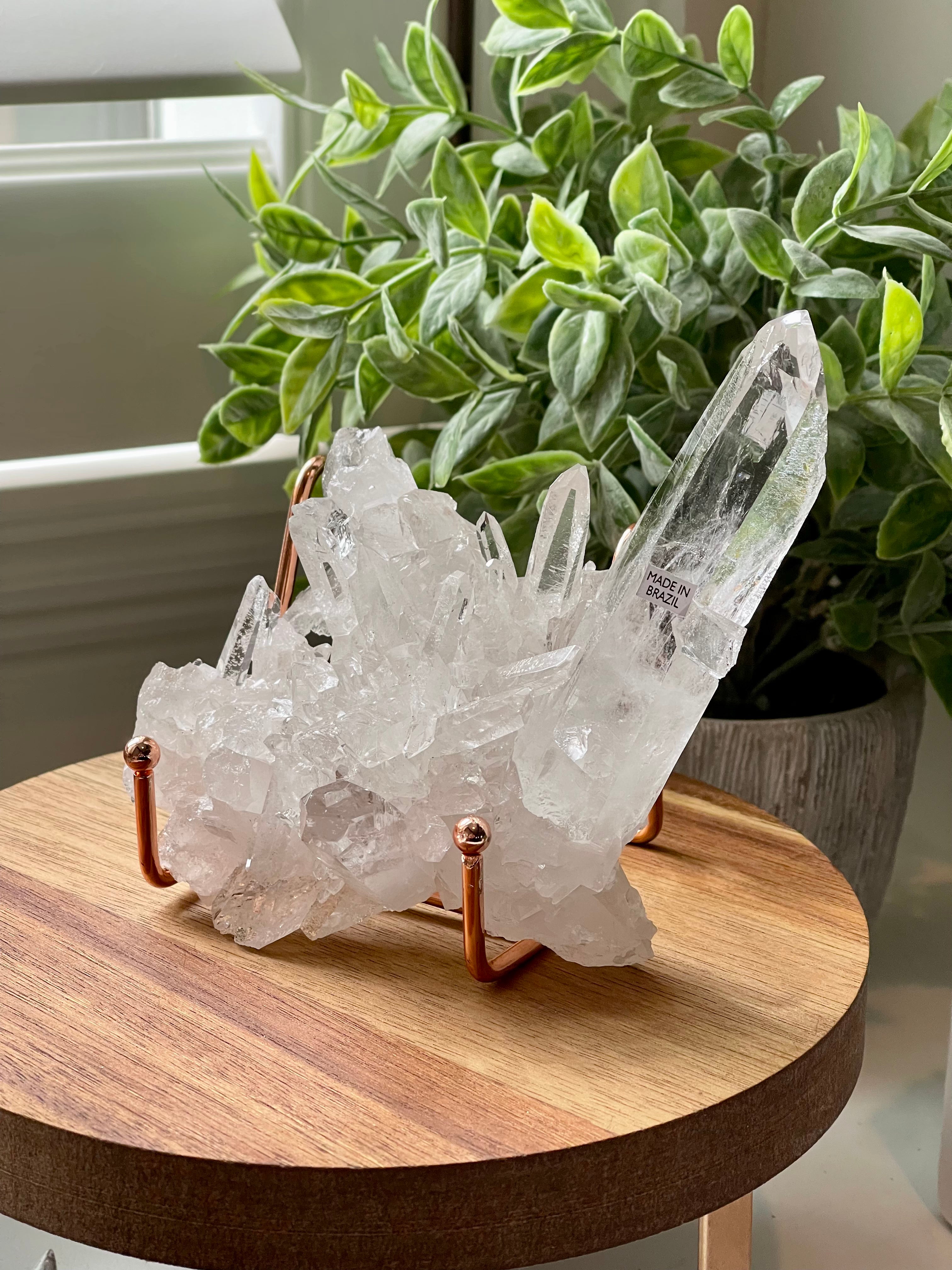 Rose Gold Crystal stands. Display for crystal clusters and slabs