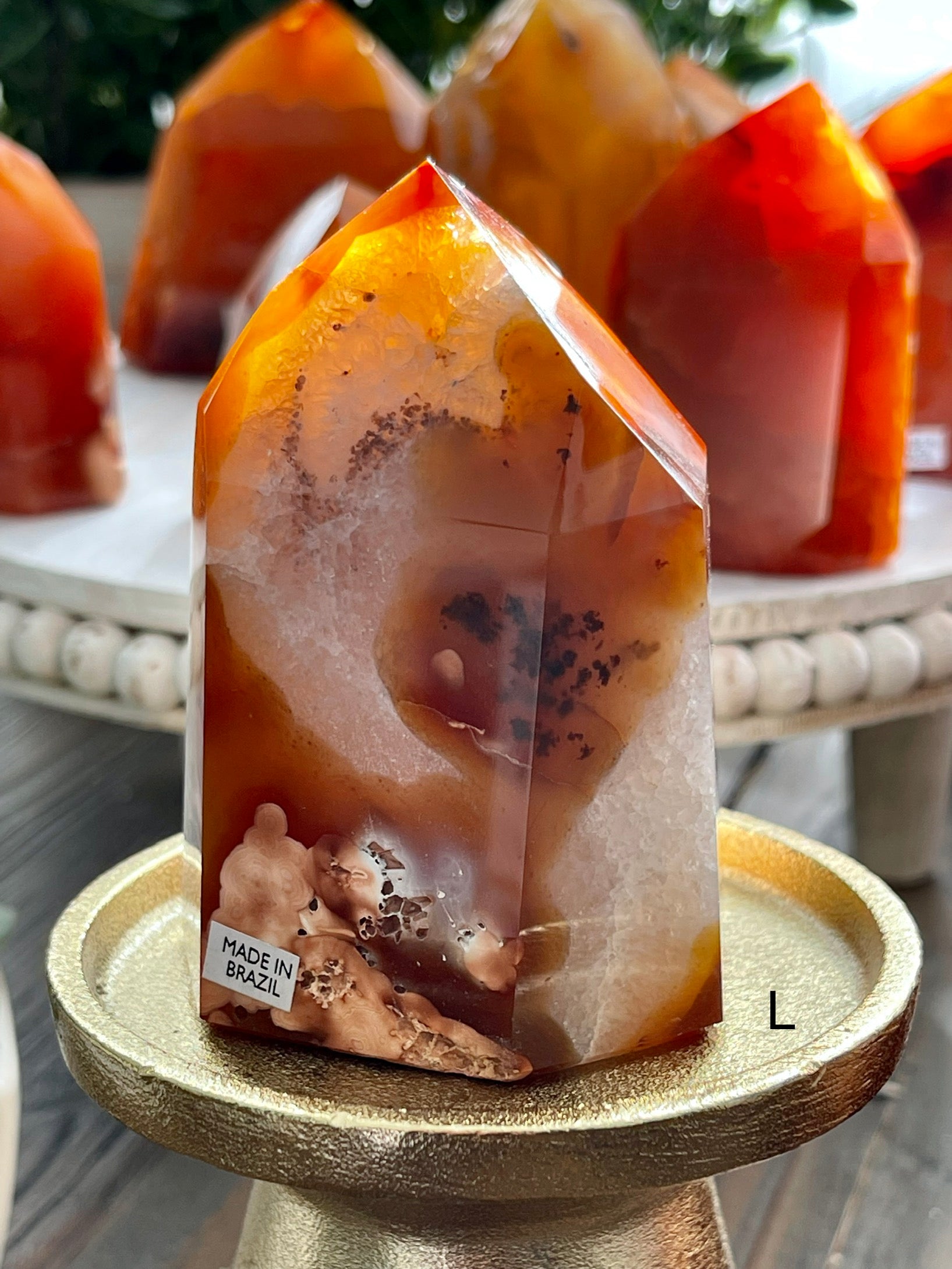 More Carnelian Polished Towers from Brazil