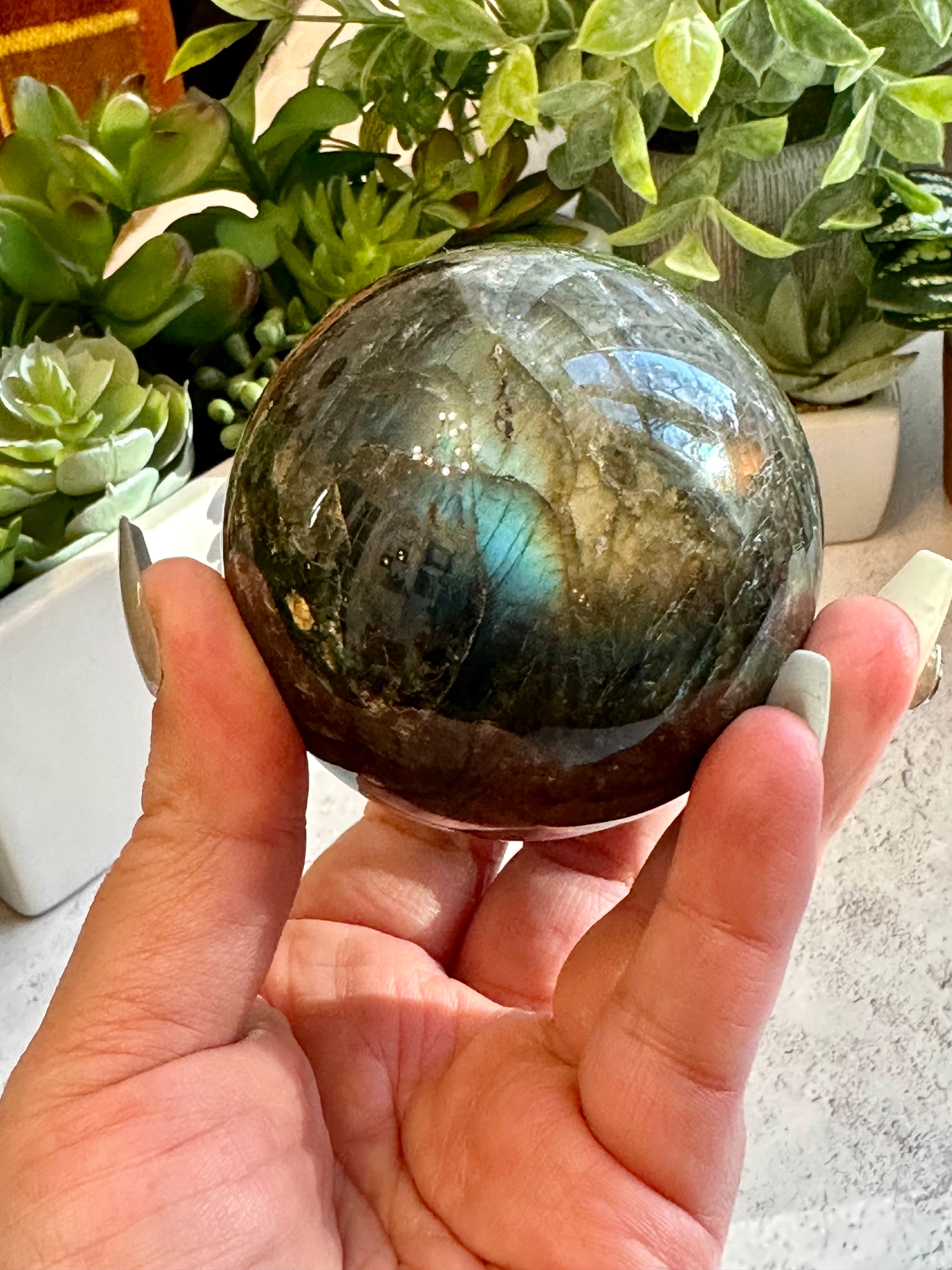 Labradorite spheres from Madagascar